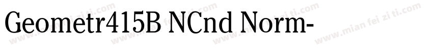 Geometr415B NCnd Norm字体转换
